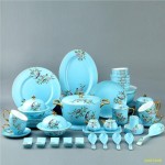 Jingdezhen American high-grade bone china tableware set, porcelain gift box, bowl, plate combination, Home Hotel Club table