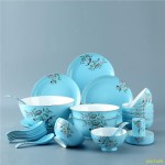 Jingdezhen American high-grade bone china tableware set, porcelain gift box, bowl, plate combination, Home Hotel Club table