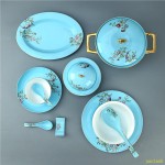 Jingdezhen American high-grade bone china tableware set, porcelain gift box, bowl, plate combination, Home Hotel Club table