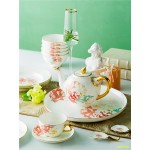 Jingdezhen bowl and dish set Chinese household high-end bone china tableware ceramic ware European bowl and dish hotel setting Club