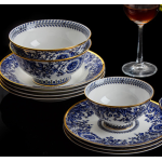 Jingdezhen high-grade 86 pieces of bone china tableware, bowls and dishes, European style suits - exclusive to the luxury hotel of Phnom Penh local tyrant Club